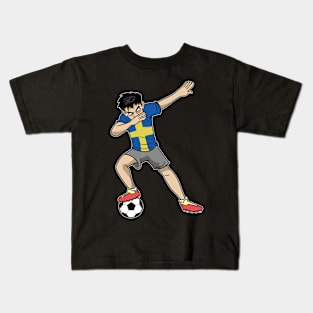 Soccer Sweden Soccer Player Boys Kids T-Shirt